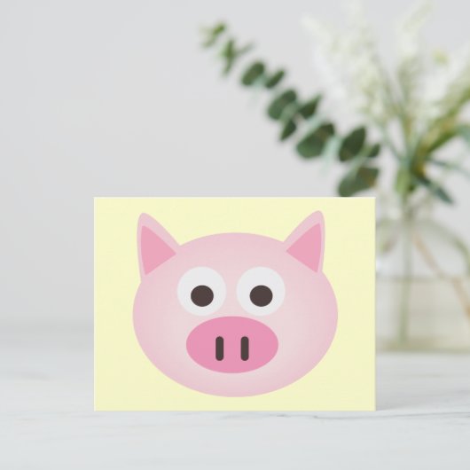 Schwein Postkarte (Stehend Vorderseite)