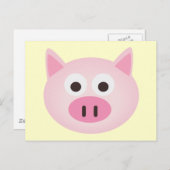 Schwein Postkarte (Vorne/Hinten)
