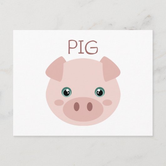 Schwein Postkarte (Vorderseite)