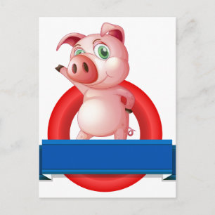 Schwein Postkarte