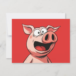 Schwein Postkarte