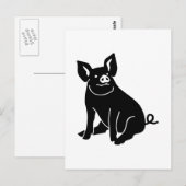 Schwein Postkarte (Vorne/Hinten)