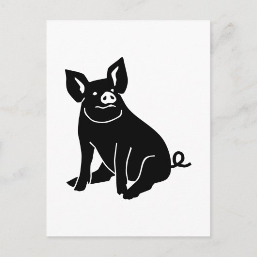 Schwein Postkarte (Vorderseite)