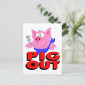 Schwein Postkarte (Stehend Vorderseite)