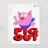 Schwein Postkarte (Vorne/Hinten)