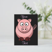 Schwein Postkarte (Stehend Vorderseite)