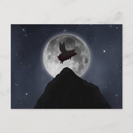 Schwein Postkarte (Vorderseite)