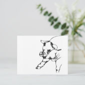 Schwein Postkarte (Stehend Vorderseite)