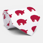 Schwein Reddd Krawatte (Gerollt)