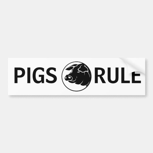 Schwein-Regel-Autoaufkleber Autoaufkleber (Vorne)