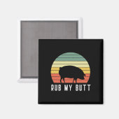 Schwein reibt meinen Hintern Pit Master Bbq Schwei Magnet (Vorderseite/Rückseite)