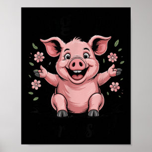 Schwein Rosa Lustig Wild Für Jesus Meme Cute Chris Poster