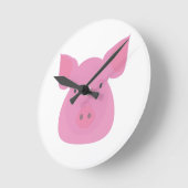 Schwein Runde Wanduhr (Winkel)