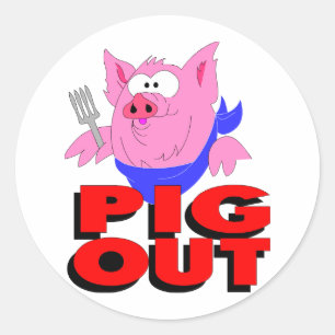 Schwein Runder Aufkleber