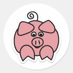 Schwein Runder Aufkleber