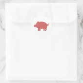 Schwein Runder Aufkleber (Tasche)