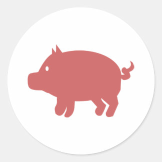 Schwein Runder Aufkleber