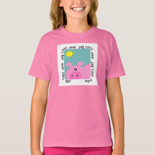 Schwein sagt Oink T-Shirts und Geschenke (Vorderseite)