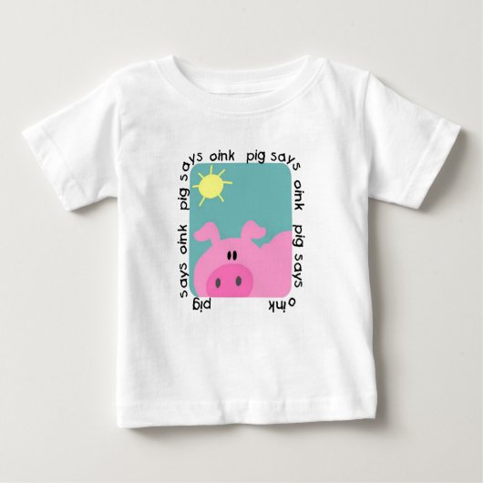 Schwein sagt Oink T-Shirts und Geschenke (Vorderseite)