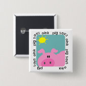 Schwein sagt Oink T-Shirts und Geschenke Button (Vorne & Hinten)