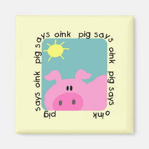Schwein sagt Oink T-Shirts und Geschenke Magnet