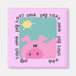 Schwein sagt Oink T-Shirts und Geschenke Magnet