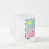 Schwein sagt Oink T - Shirts und Geschenke Mattglastasse (Vorderseite Links)