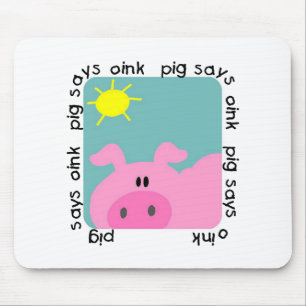 Schwein sagt Oink T-Shirts und Geschenke Mousepad