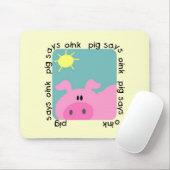 Schwein sagt Oink T-Shirts und Geschenke Mousepad (Mit Mouse)