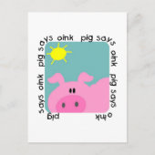 Schwein sagt Oink T-Shirts und Geschenke Postkarte (Vorderseite)