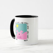 Schwein sagt Oink T - Shirts und Geschenke Tasse (Vorderseite Links)