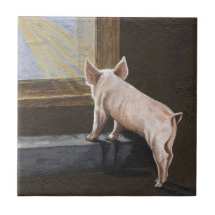 Schwein-Schatten Fliese