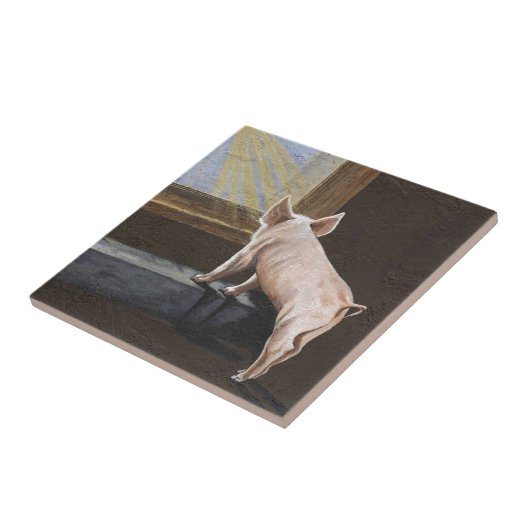 Schwein-Schatten Fliese (Seite)