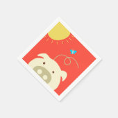 Schwein Serviette (Ecke)