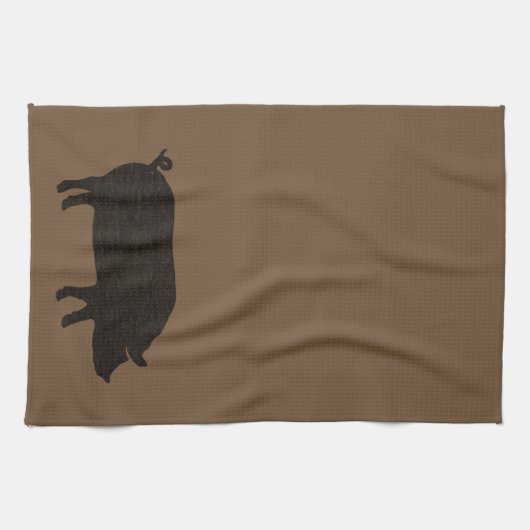Schwein-Silhouette Handtuch (Horizontal)