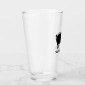 Schwein-Silhouette personalisiertes | cooles Glas (Rechts)