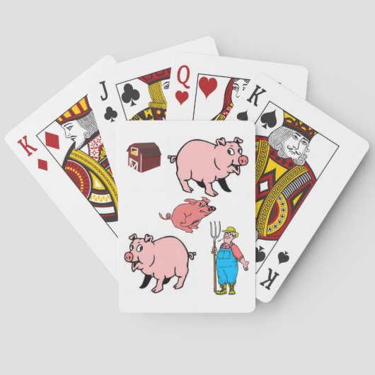 Schwein Spielkarten-Deck Spielkarten (Rückseite)