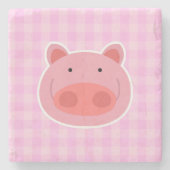 Schwein Steinuntersetzer (Vorderseite)