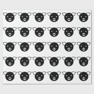SCHWEIN (STILVOLLES SCHWARZWEISS) Packpapier