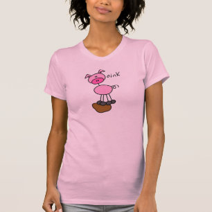 Schwein-Strichmännchen-Vieh-Shirt T-Shirt