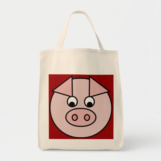 Schwein-Tasche Tragetasche (Vorne)