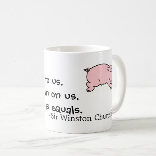Schwein-Tasse Kaffeetasse (VorderseiteRechts)