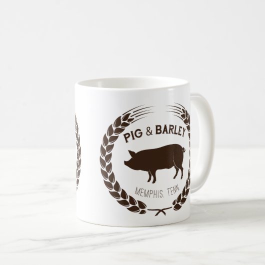 Schwein-u. Gersten-Tasse Kaffeetasse (VorderseiteRechts)