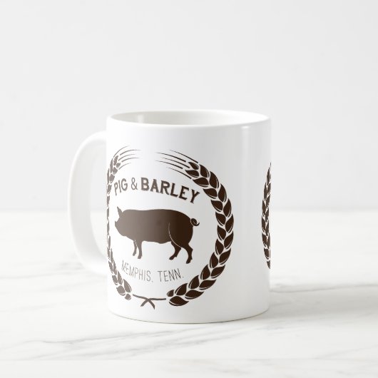 Schwein-u. Gersten-Tasse Kaffeetasse (Vorderseite Links)