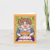 SCHWEIN- UND ACORN-PIE, ERNTEDANK MIT LIEBE KARTE (Vorderseite)