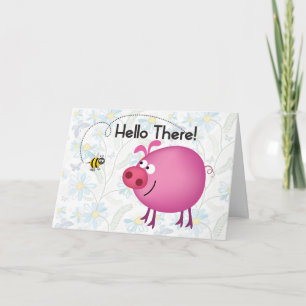 Schwein-und-Biene-Freunde-Karte Karte
