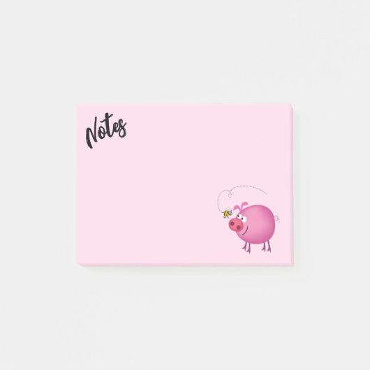 Schwein und Bienenfreunde Post-it Klebezettel (Vorderseite)