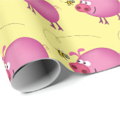 Schwein- und Bienenwaschpapier Geschenkpapier (Rolleneckpunkt)