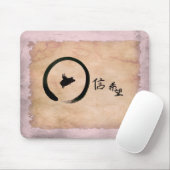 Schwein und Hoffnung in chinesischer Kalligraphie Mousepad (Mit Mouse)