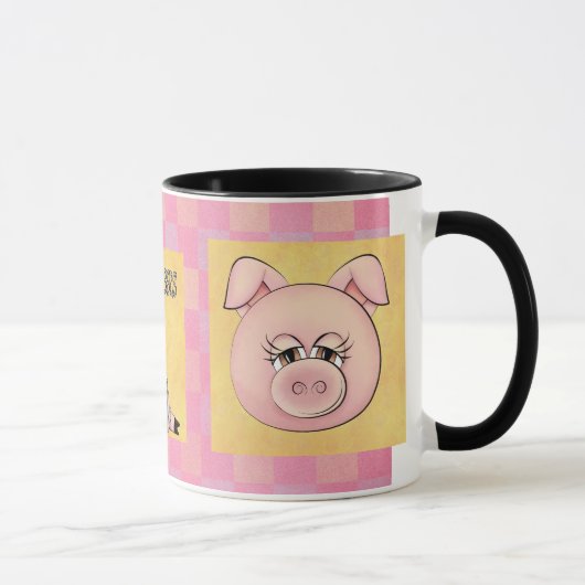 Schwein- und Kuss-Tasse Tasse (Rechts)